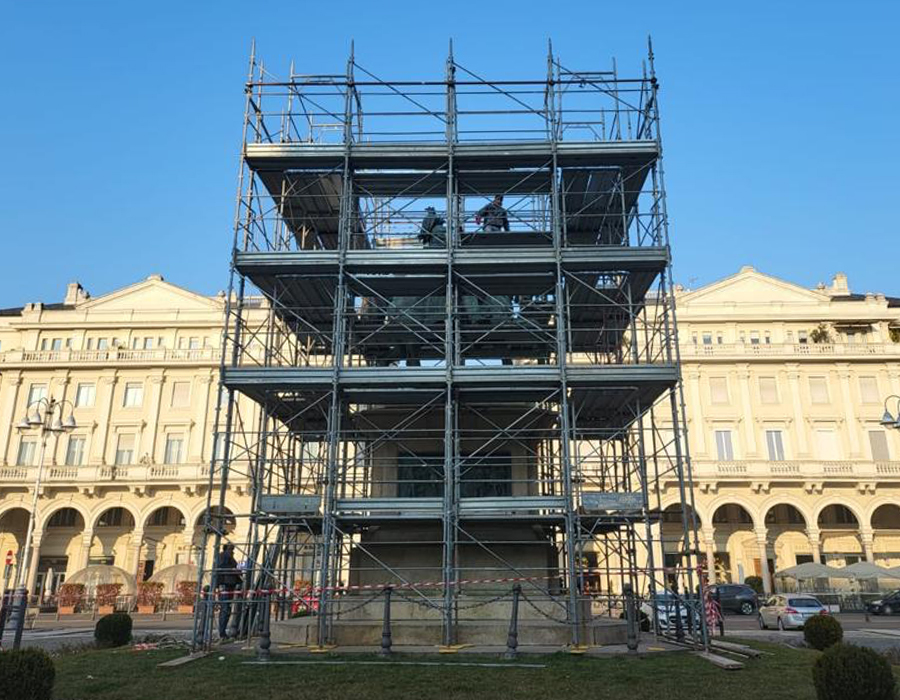 Il restauro del monumento di piazza Martiri della Libertà a Novara - Risultato finale