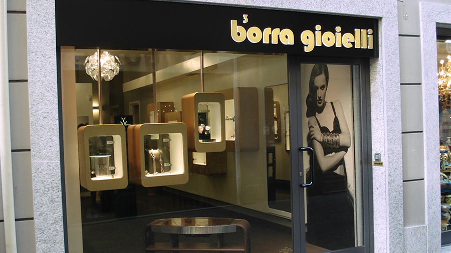 Borra Gioielli - perforated light-box board